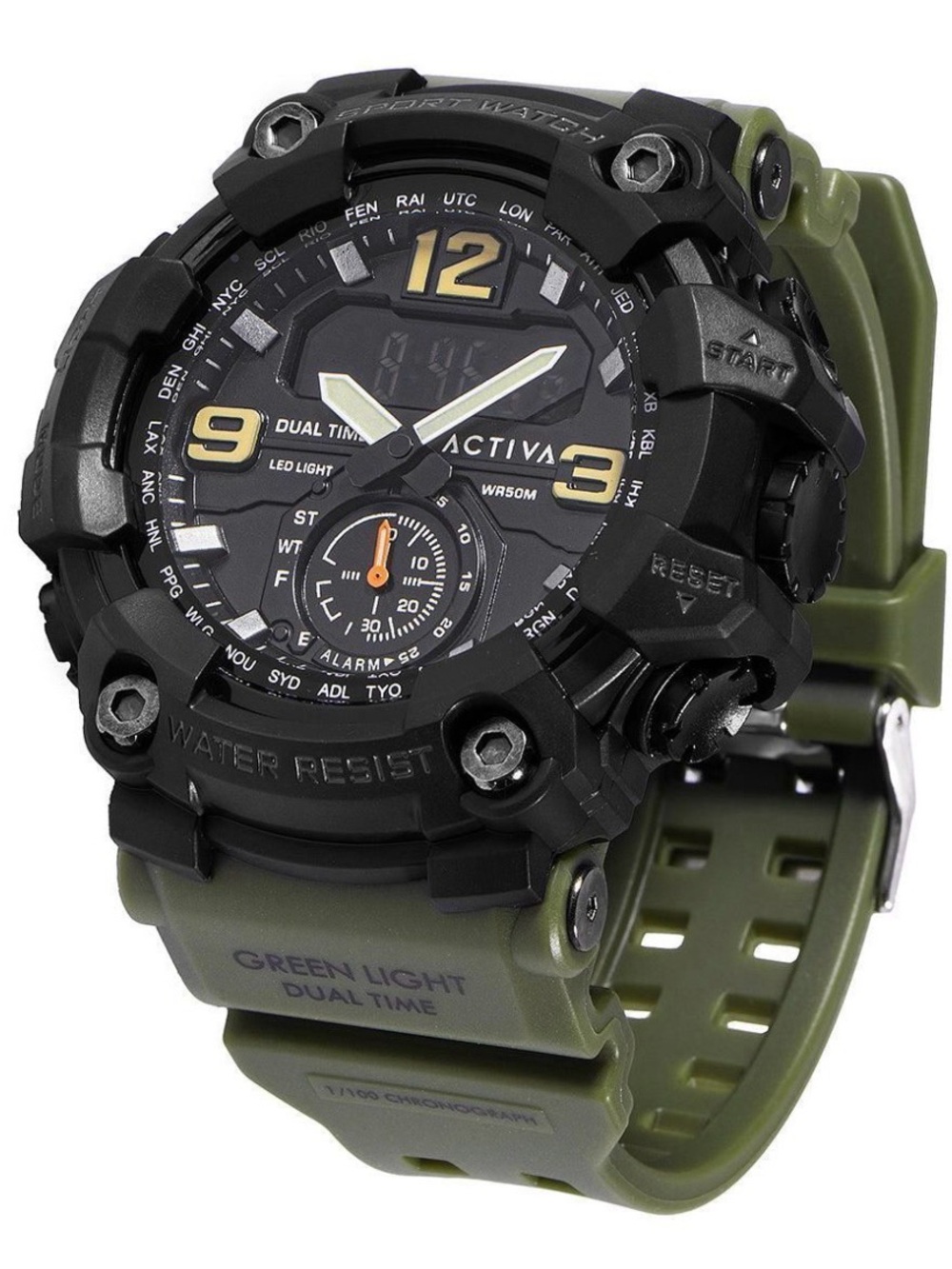 Invicta Activa X BlackOps Digital Men’s Watch 56mm Army Green – New With Box